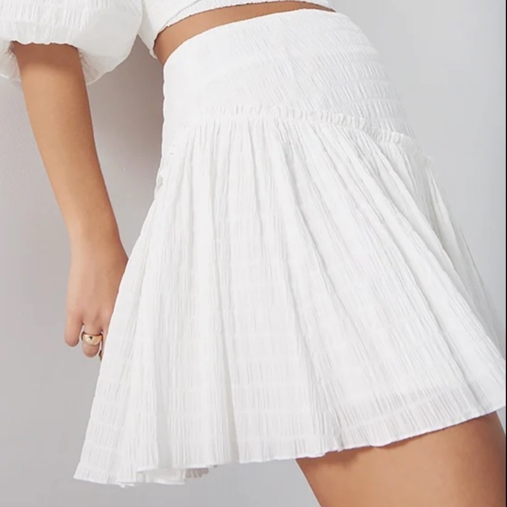 Sovere Studio Reason Mini Skirt Chalk White XS F